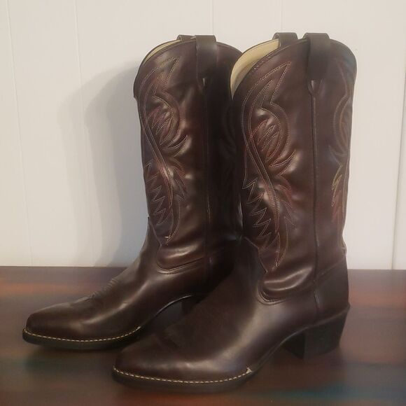 Gently Used Bronco Faux Leather Cowboy Boots Sz 10D main image 6